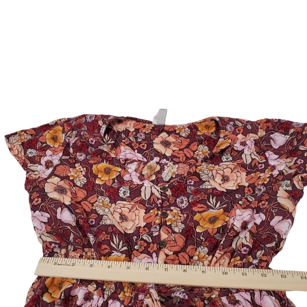 Knox Rose Midi Dress Medium Floral Cottage Core Prairie Tassel Button Front Boho - Picture 10 of 11